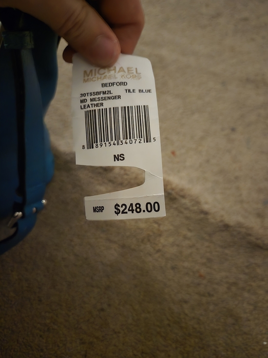 Michael Kors Teal Women's Leather Crossbody Bag - Picture 7 of 9